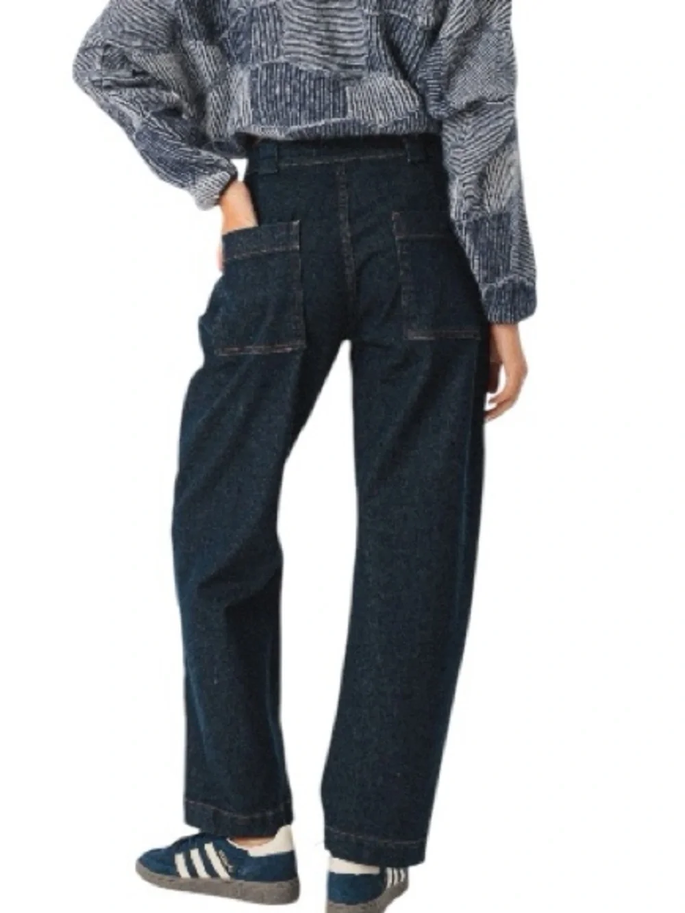 SKFK Skunkfunk Amata Pleated Dark Wash Jeans High Rise Straight Leg Size 6 NWT